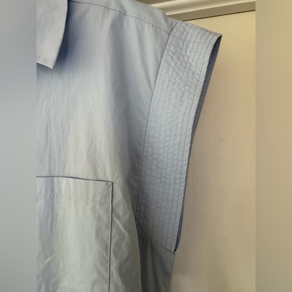 English Factory pale blue poplin dress - Picture 4 of 8